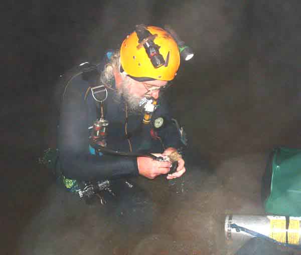 Forrest gears up at Snail Shell Cave - Tennessee September 2004