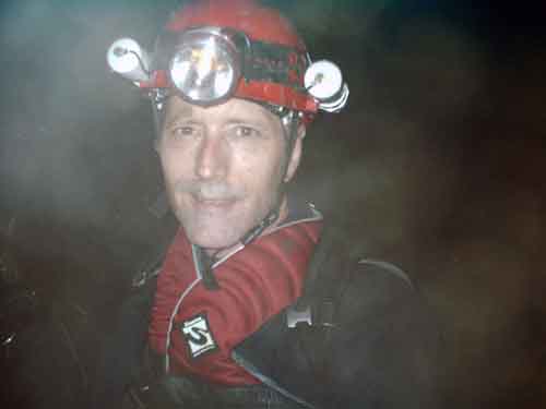 Pat in Snail Shell Cave - September 2004 - Tennessee