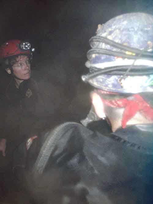 Debbie in Snail Shell Cave - September 2004 - Tennessee